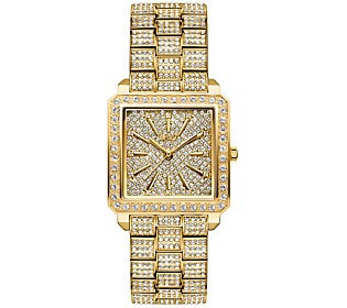 JBW Women's Cristal 1/8 cttw Diamond 18K Gold- lated Watch | QVC
