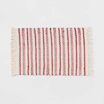34" x 20" Striped Rug Red - Threshold™ | Target