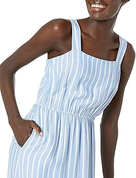 Amazon Essentials Women's Fluid Twill Tiered Midi Summer Dress | Amazon (US)