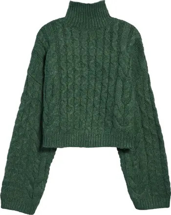 Topshop Turtleneck Cable Stitch Sweater | Nordstrom | Nordstrom