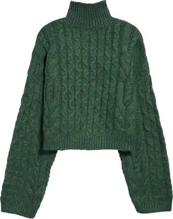 Topshop Turtleneck Cable Stitch Sweater | Nordstrom | Nordstrom