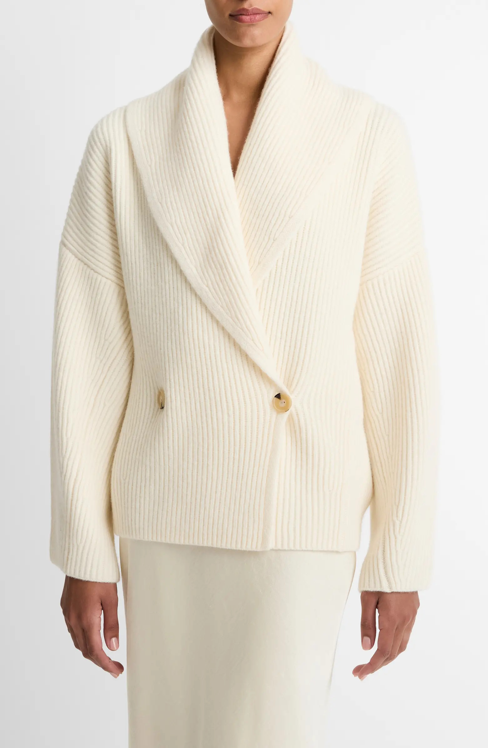Vince Double Breasted Rib Cardigan | Nordstrom | Nordstrom