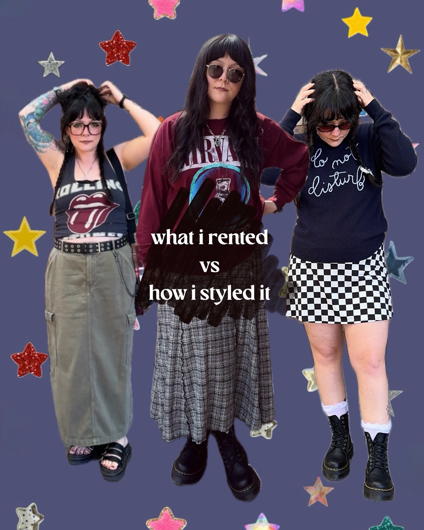 what i rented from @renttherunway vs how i styled it ⋆｡°✩