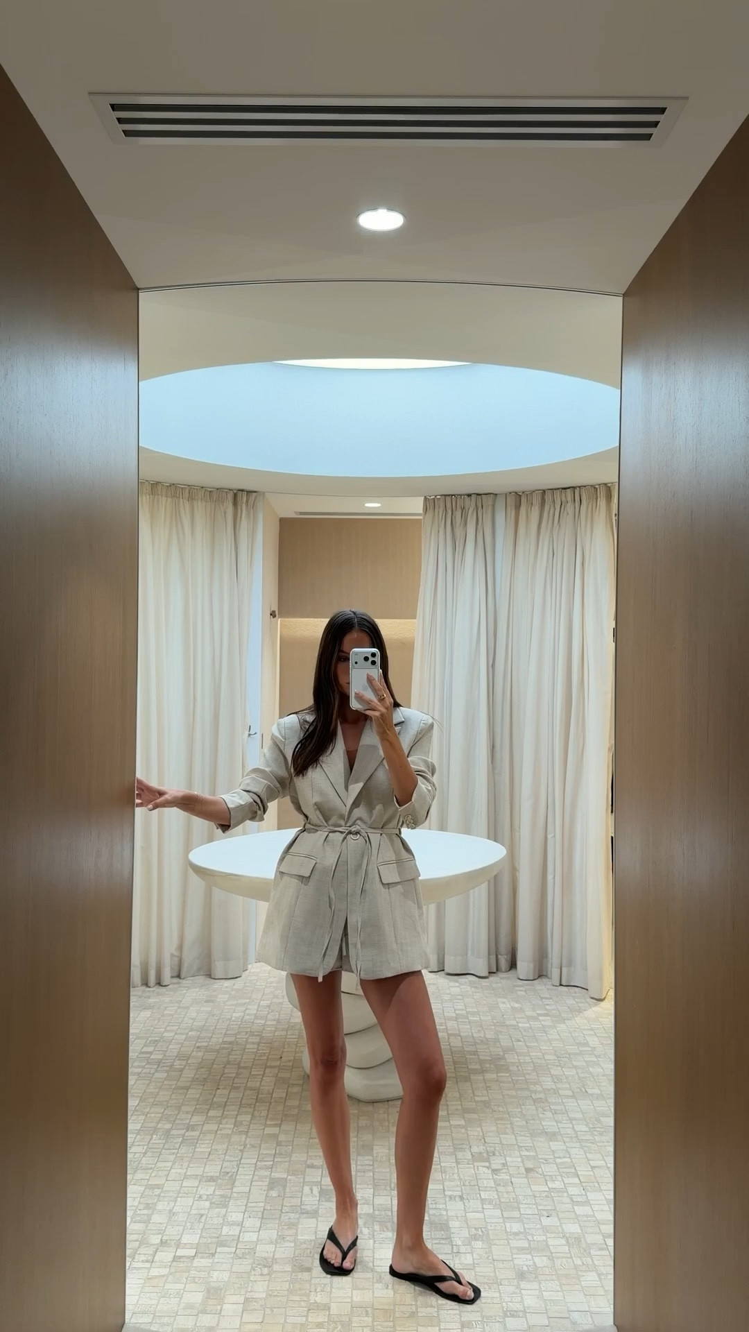 Wearing the matching shorts underneath 

#LTKaustralia