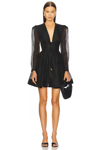 Zimmermann Eden Structured Mini Dress in Black from Revolve.com | Revolve Clothing (Global)