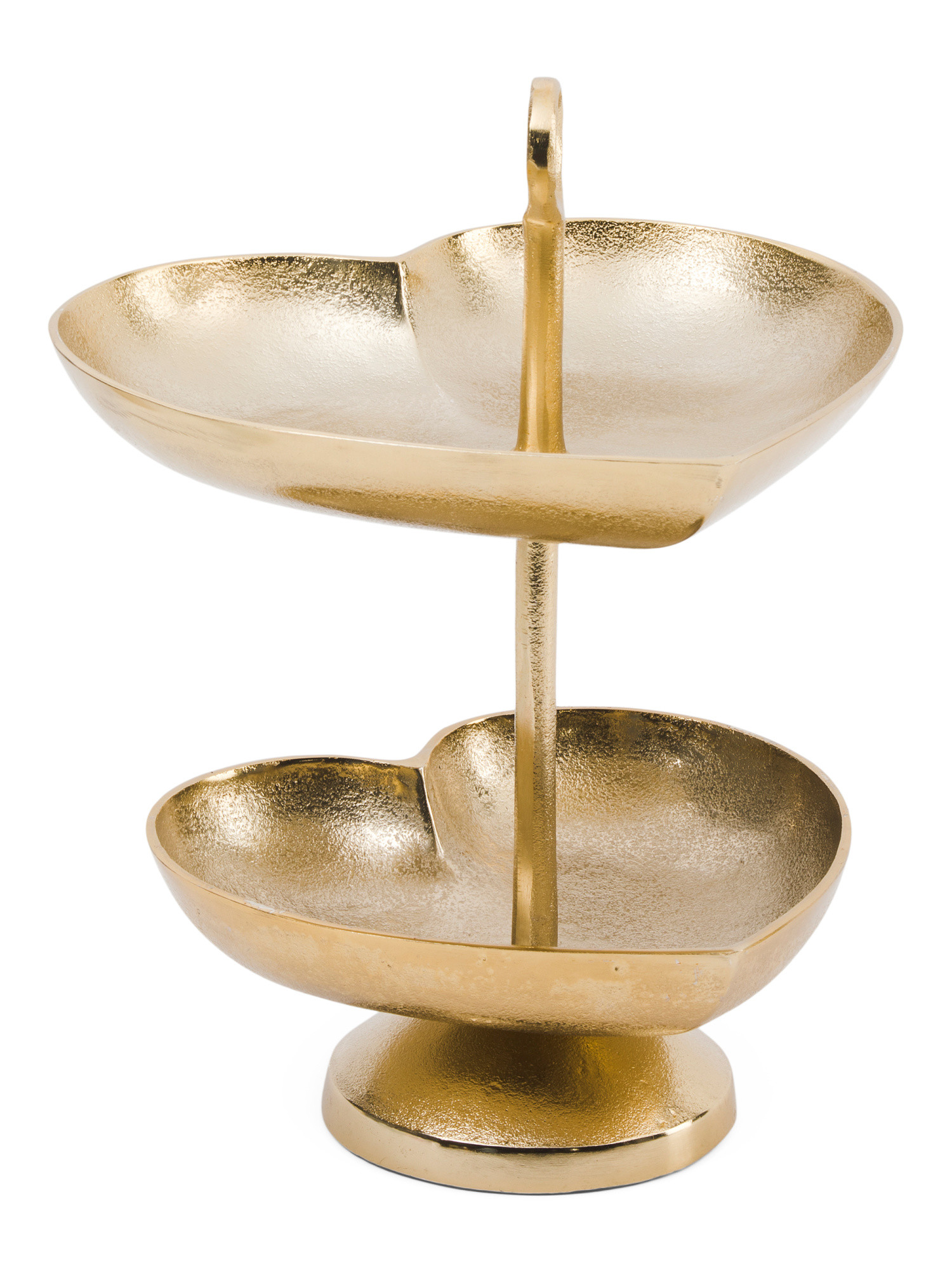 12x11 Heart 2 Tier Gold Tone Bowl | TJ Maxx