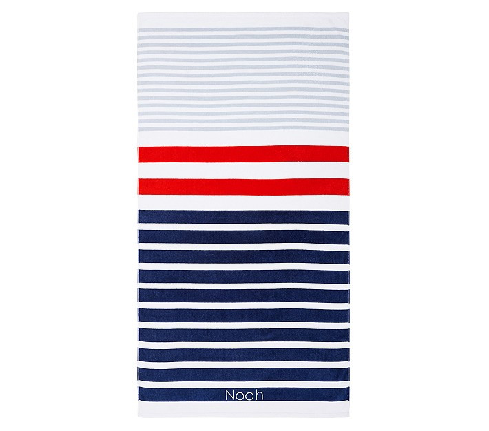 Multi Stripe Kid Beach Towel | Pottery Barn Kids
