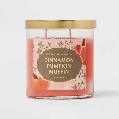 Lidded Glass Jar Cinnamon Pumpkin Muffin Candle - Opalhouse™ | Target