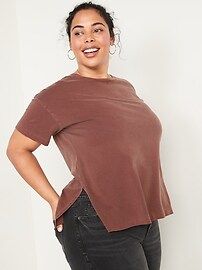 Oversized Vintage Garment-Dyed Tunic T-Shirt for Women | Old Navy (US)