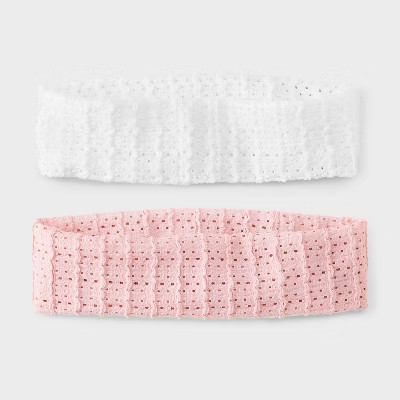 Textured Fabric Headwrap Set 2pc - Wild Fable™ Pink/White | Target