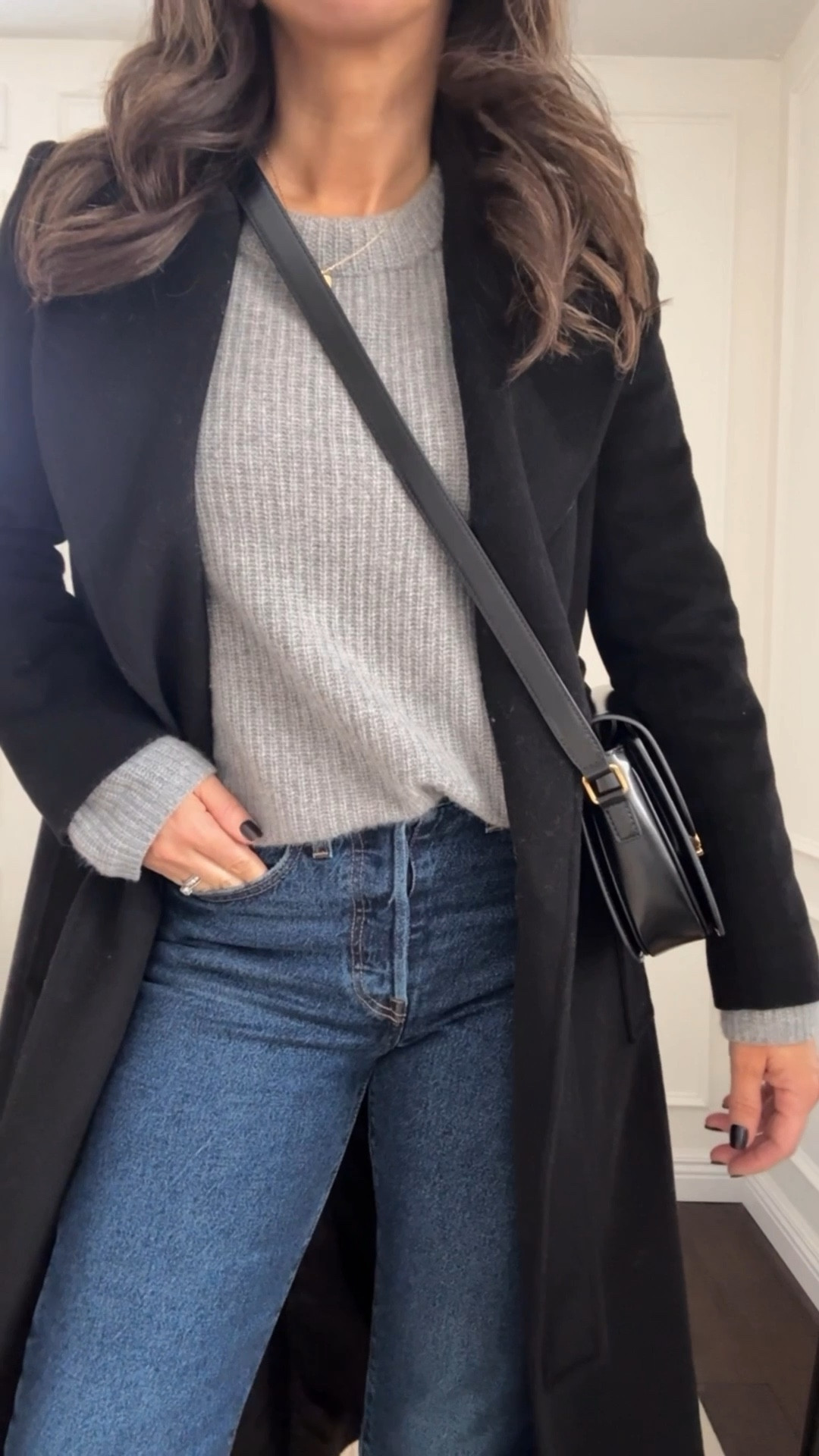 Classic, minimalistic, effortless…favorite type of outfits.  
This cashmere sweater has been a favorite for years - wearing small. 
Booties few years old - available in a few sizes (I sized up since they’re narrow). Linked pair is fabulous alternative.  

#LTKOver40 #LTKSeasonal #LTKWorkwear