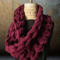 Infinity Scarf, Statement Piece Cowl Jersey Knit, Chunky Scarves, No Yarn, Circle Soft Crocheted, Weighted Shawl | Etsy (US)