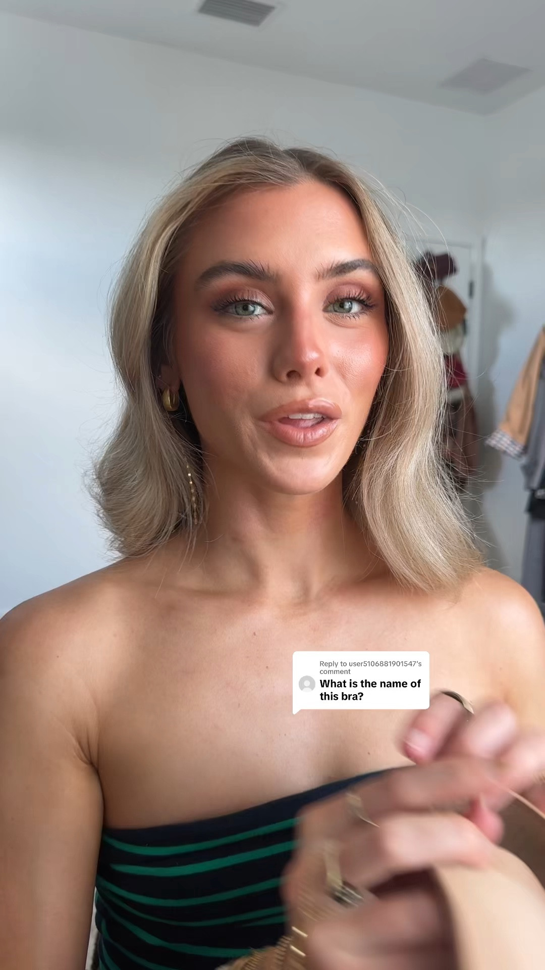 Skims WIRELESS push up bra 👏 Boost your bust and maximize your cleavage in this comfortable, wireless plunge super push-up bra that adds one cup size and provides a supportive lift. Features fully adjustable straps, foam pads, wide microfiber wings for smoothing, a tonal silicone SKIMS logo at the front wing, and a hook and eye back closure. Fits true to size.#LTKFindsUnder100 

#LTKootd #LTKPetite #LTKgrwm