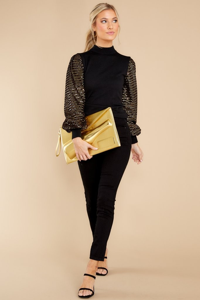 Ready To Sparkle Black Sequin Top | Red Dress 