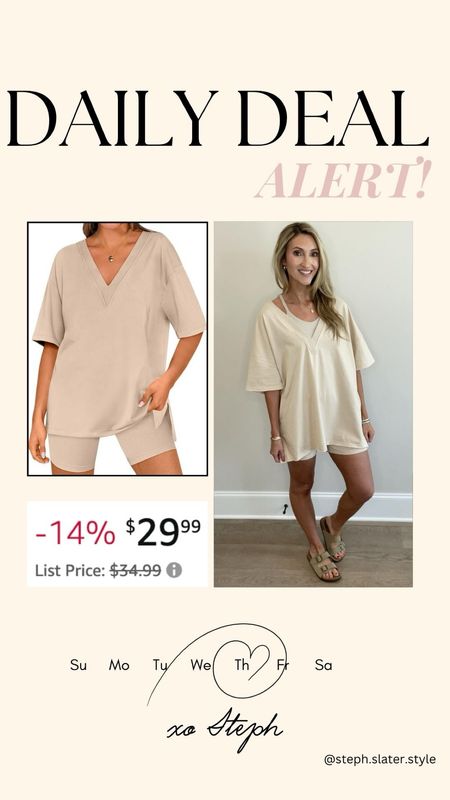 Amazon daily deal alert! I love this set for a quick spring outfit 

#LTKsalealert #LTKSeasonal