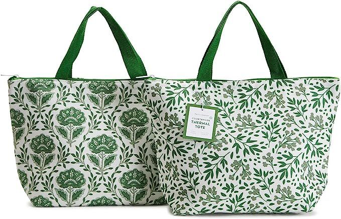 Two's Company Countryside Thermal Lunch Tote, Assortment of 2 | Amazon (US)