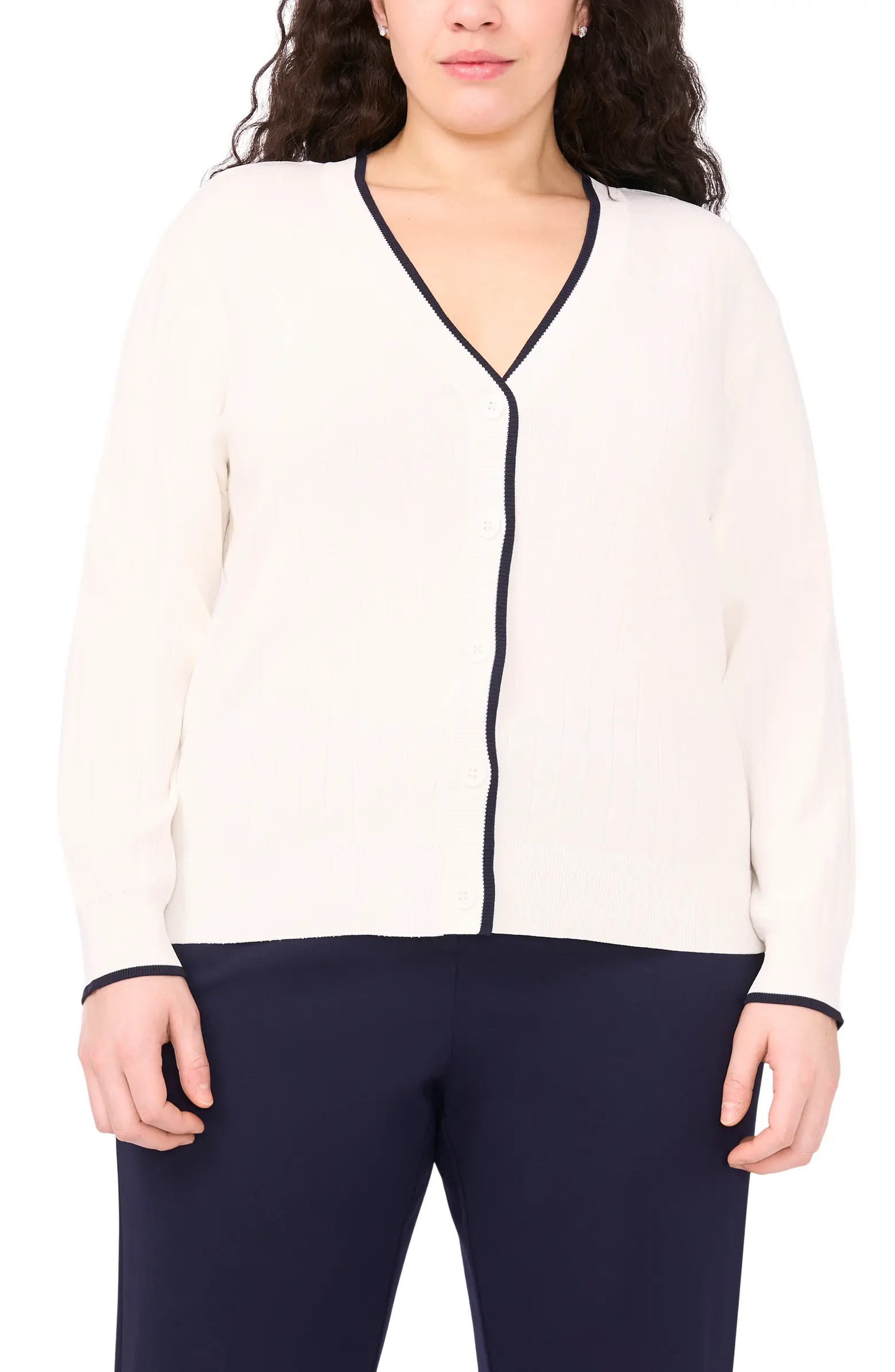 Tipped V-Neck Cardigan | Nordstrom