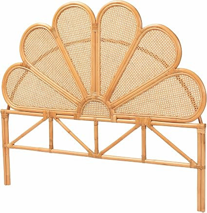 bali & pari Flower Modern Bohemian Honey Rattan King Size Standalone Headboard | Amazon (US)