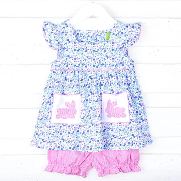 Cottontail Floral Amy Bunny Bloomer Set | Classic Whimsy