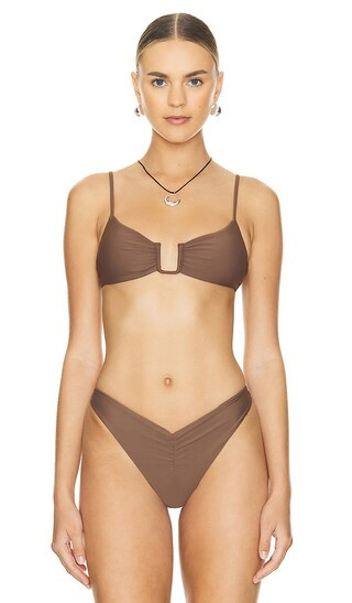 The Stassi Top in Dark Brown | Revolve Clothing (Global)