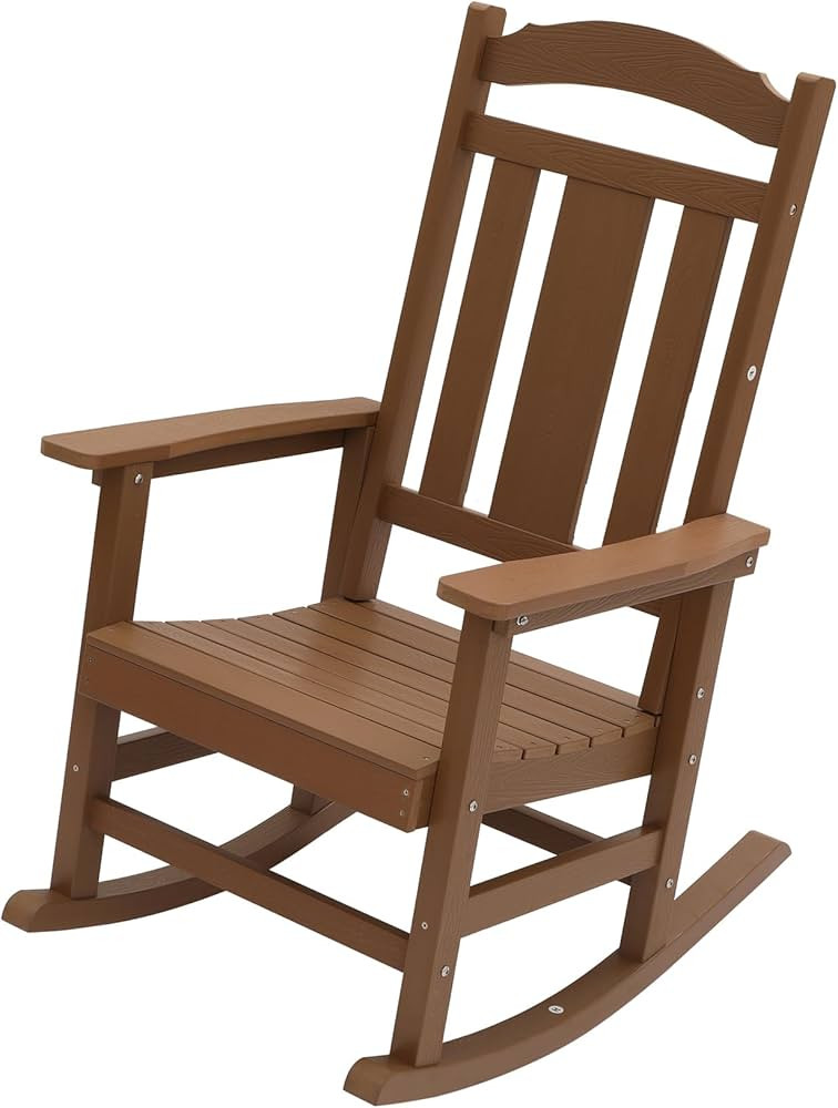 MONDAWE Outdoor Patio Rocking Chair, Weather Resistant Oversized Porch Rocker, High Back Outdoor ... | Amazon (US)