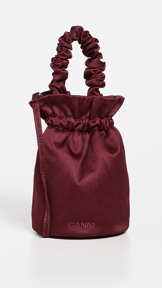 GANNI Occasion Ruched Top Handle Bag | SHOPBOP | Shopbop