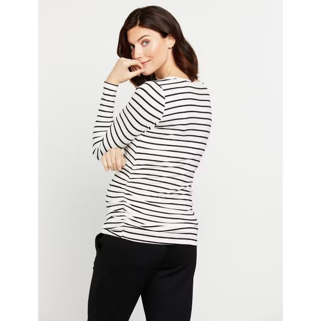 Motherhood Maternity | Long Sleeve Side Ruched Maternity T Shirt | Target