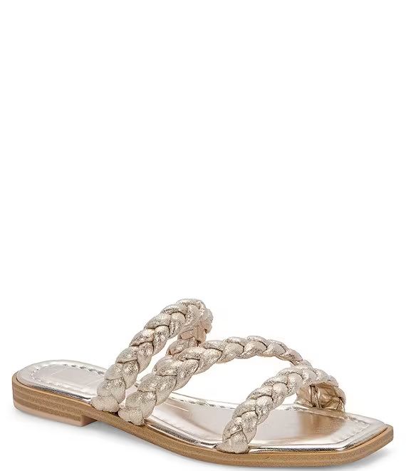 Iman Braided Flat Square Toe Slide Sandals | Dillard's