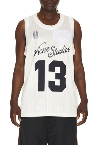 Acne Studios Eichael Sports Tee in White | FWRD 