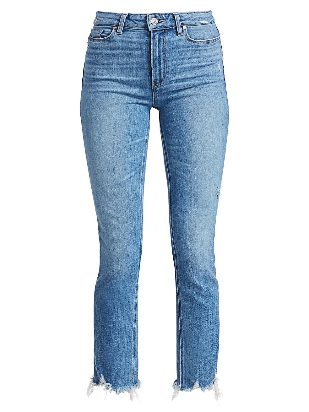 Paige Cindy High-Rise Distress Ankle Jeans | Saks Fifth Avenue