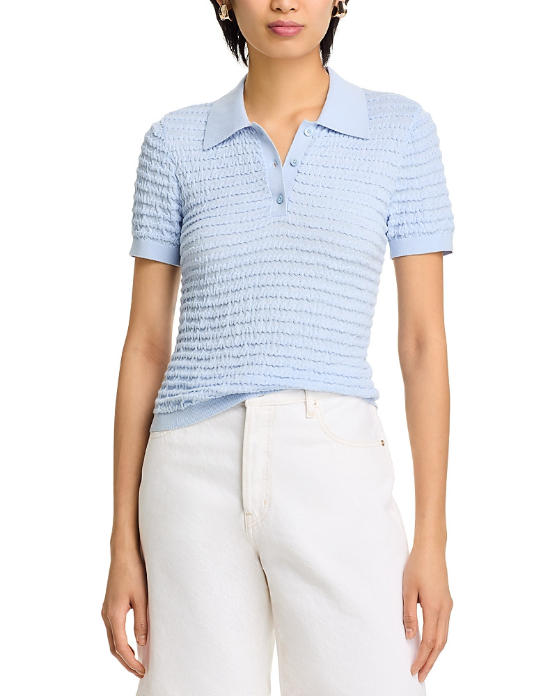 Frame The Smocked Silk Polo | Bloomingdale's (US)