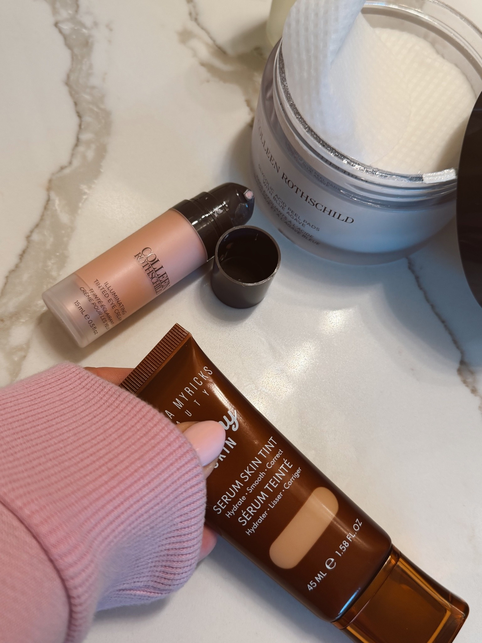 Loving the  Yummy Skin Tint lately 🤍 I wear shade 5 and the finish is SO pretty. The illuminating eye cream brightens + hydrates so well too.

Also forever obsessed with the  glycolic peel pads… I use them 2x a week and they’ve helped my fine lines + texture so much 👏🏼 Friends + family sale is happening now too!

#LTKSaleAlert #LTKgrwm #LTKmorningroutine