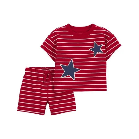 Carter's Child of Mine Patriotic Baby Boy Outfit Set, 2-Piece, Sizes Preemie-12 Months | Walmart (US)