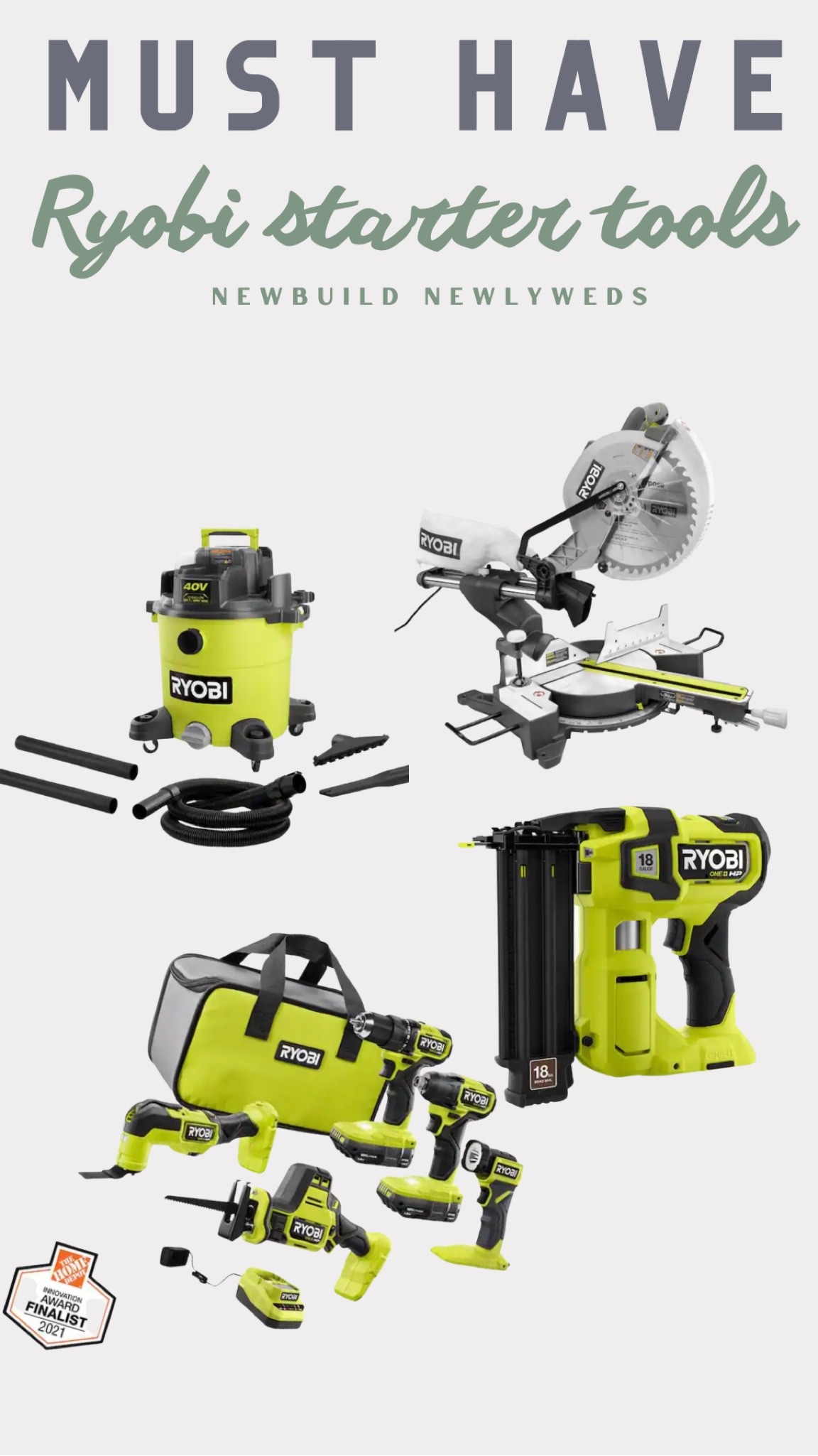 Our must have Ryobi starter tools! #tools #ryobitools #diy 

#LTKunder50 #LTKhome #LTKunder100