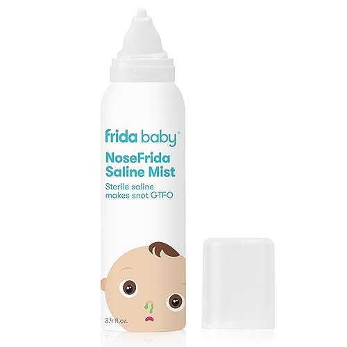Frida Baby NoseFrida Saline Mist Spray, Baby Saline Nasal Spray, Nasal Spray Decongestant to Soften Nasal Passages, Baby Saline Spray for Congestion Relief, 3.4 fl.oz. | Amazon (US)