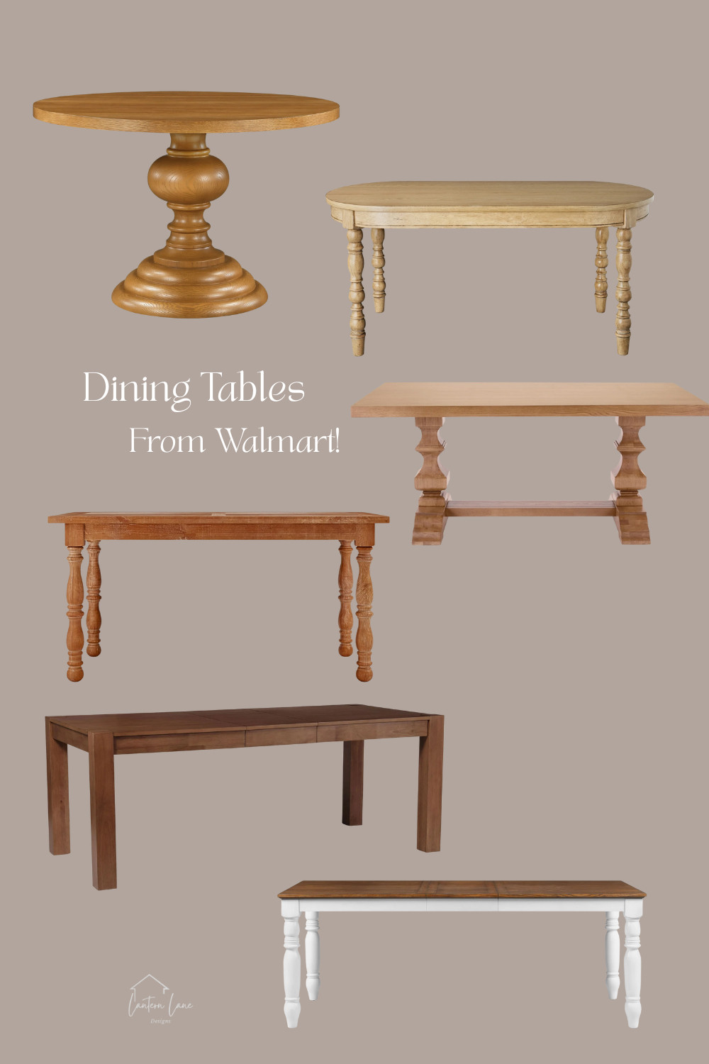 Love these dining room tables from Walmart, I can't get over how affordable and pretty they are, pedestal, dining table, around dining table, rectangular dining table, vintage style dining table, solid, wood dining table 

 #LTKSeasonal #LTKHome #LTKSaleAlert