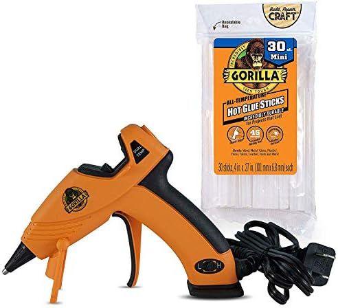 Gorilla Dual Temp Mini Hot Glue Gun Kit with 30 Hot Glue Sticks | Amazon (US)