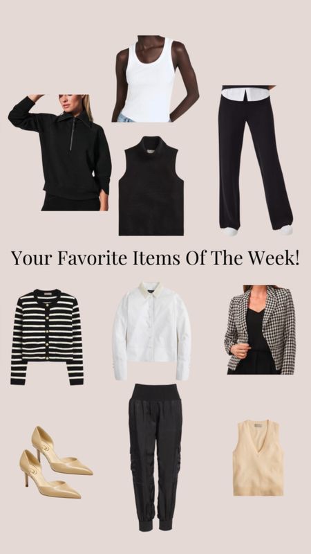 Your top favorites of the week. Joggers, loungewear, lady jacket, blazer, tanks, turtleneck, and heels. 

#LTKFind #LTKSale #LTKover40