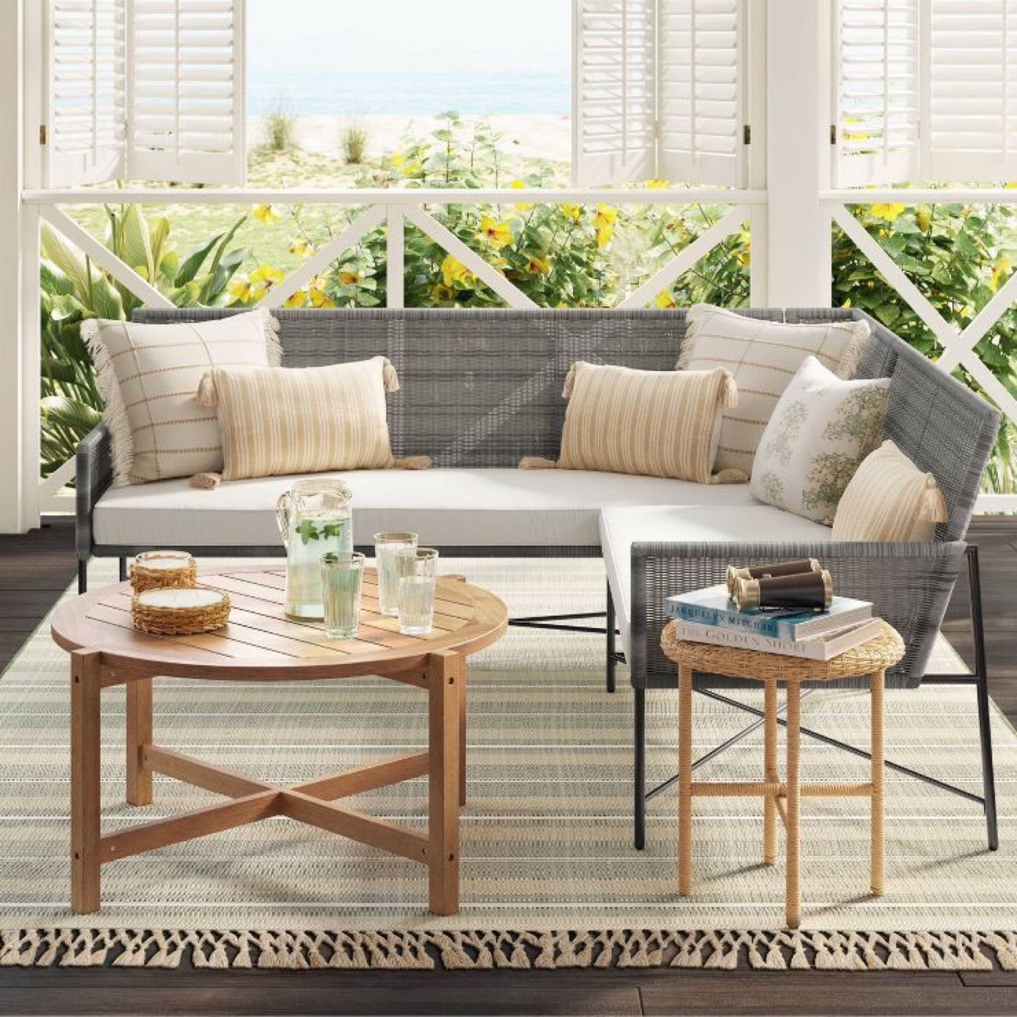 SALE on patio furniture
Outdoor furniture 
Woven modern coastal 

#LTKhome #LTKSeasonal #LTKunder100