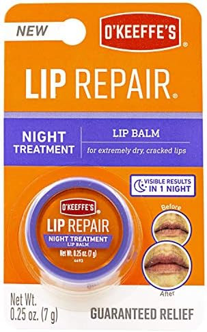 O'Keeffe's Lip Repair Night Treatment Lip Balm .25 Ounce Jar, K3015207 | Amazon (US)