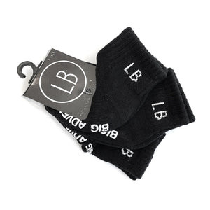 Little Bipsy Sock 3 Pack - Black | Brynlee + Briggs Children’s Boutique