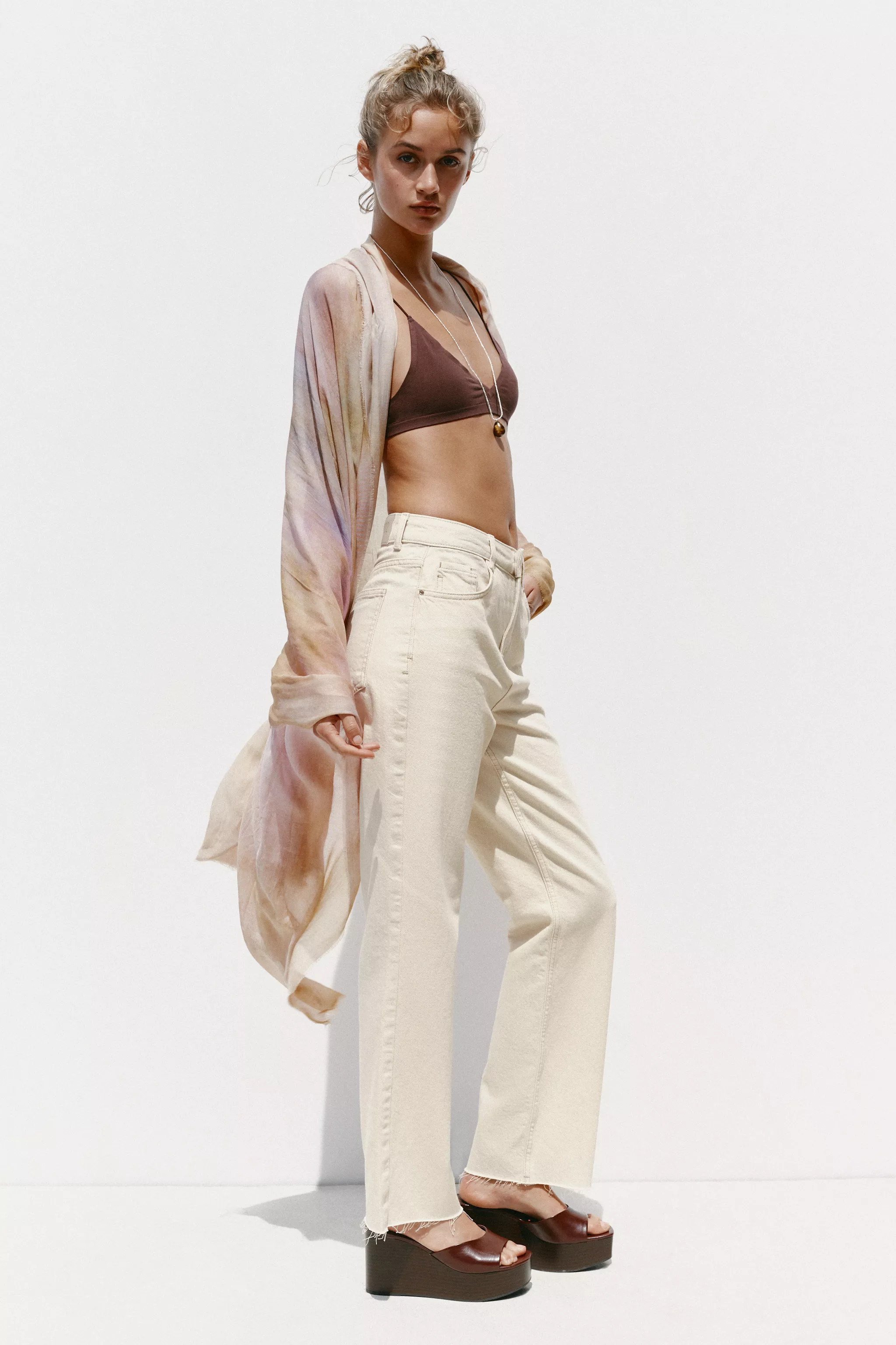 Z.02 STRAIGHT HIGH-WAIST ANKLE JEANS | Zara Canada