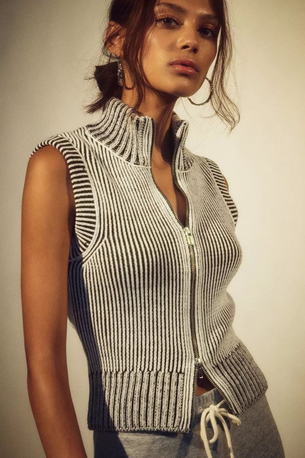 Jaded London Maddox Zip-Up Sweater Vest | Urban Outfitters (US and RoW)