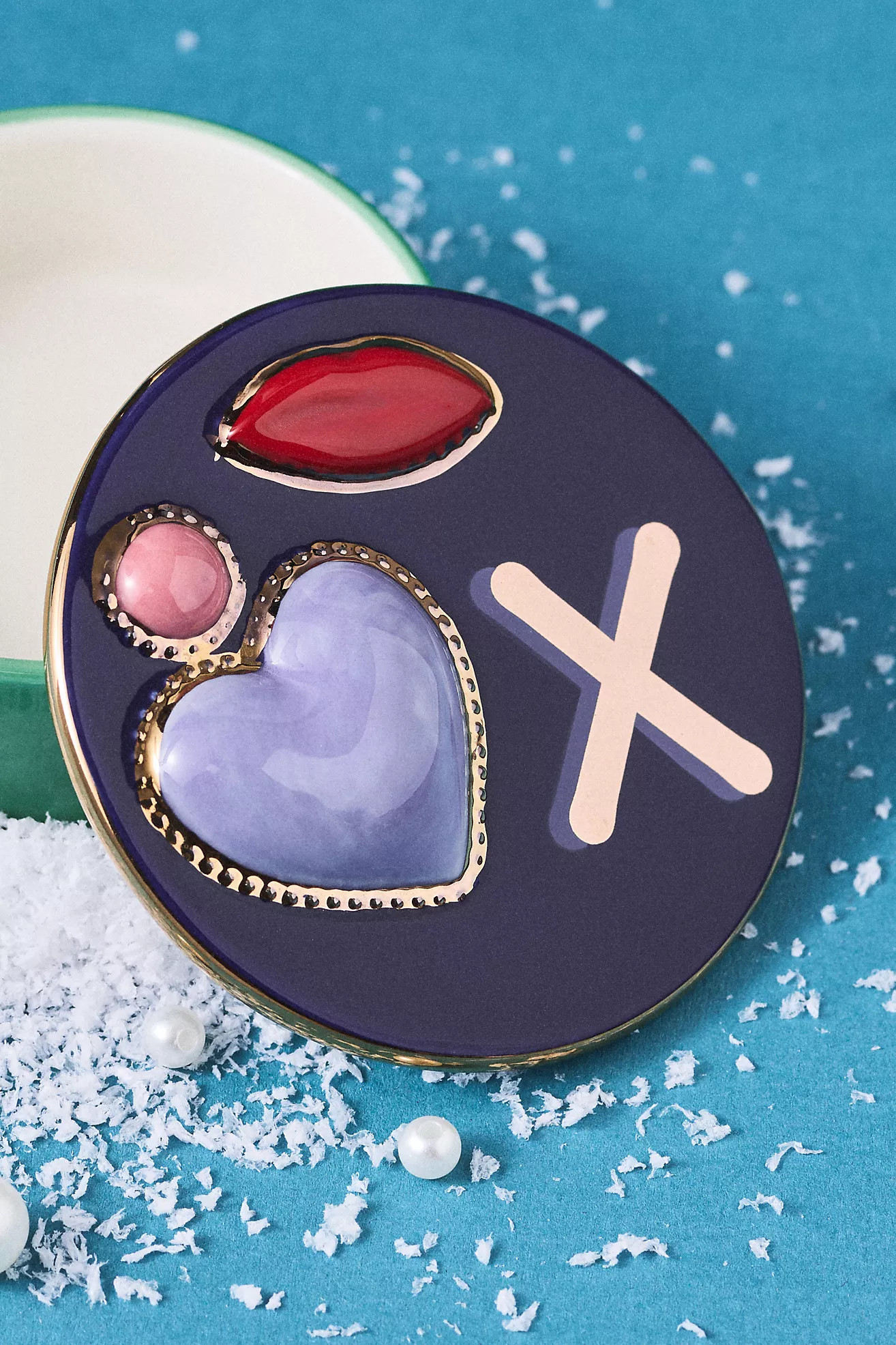 Handpainted Stoneware Monogram Trinket Box | Anthropologie (US)
