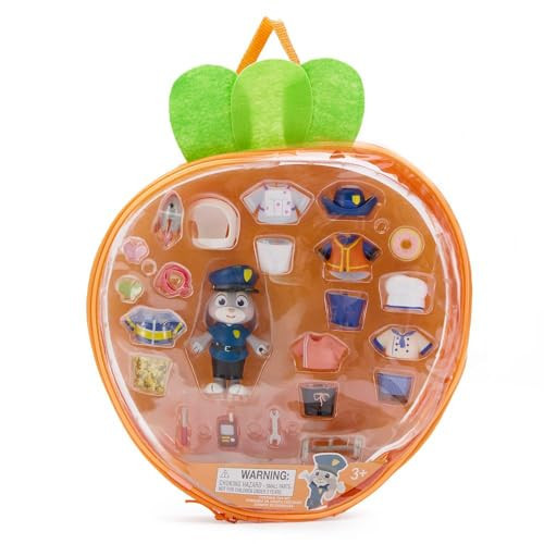 Disney Store Official Judy Hopps Zootopia 2 Costume Toy Set - 27-Piece Disney Figure Playset with Costumes & Accessories - Mix & Match Zootopia Toys for Creative Play, Carrot Case Included | Amazon (US)