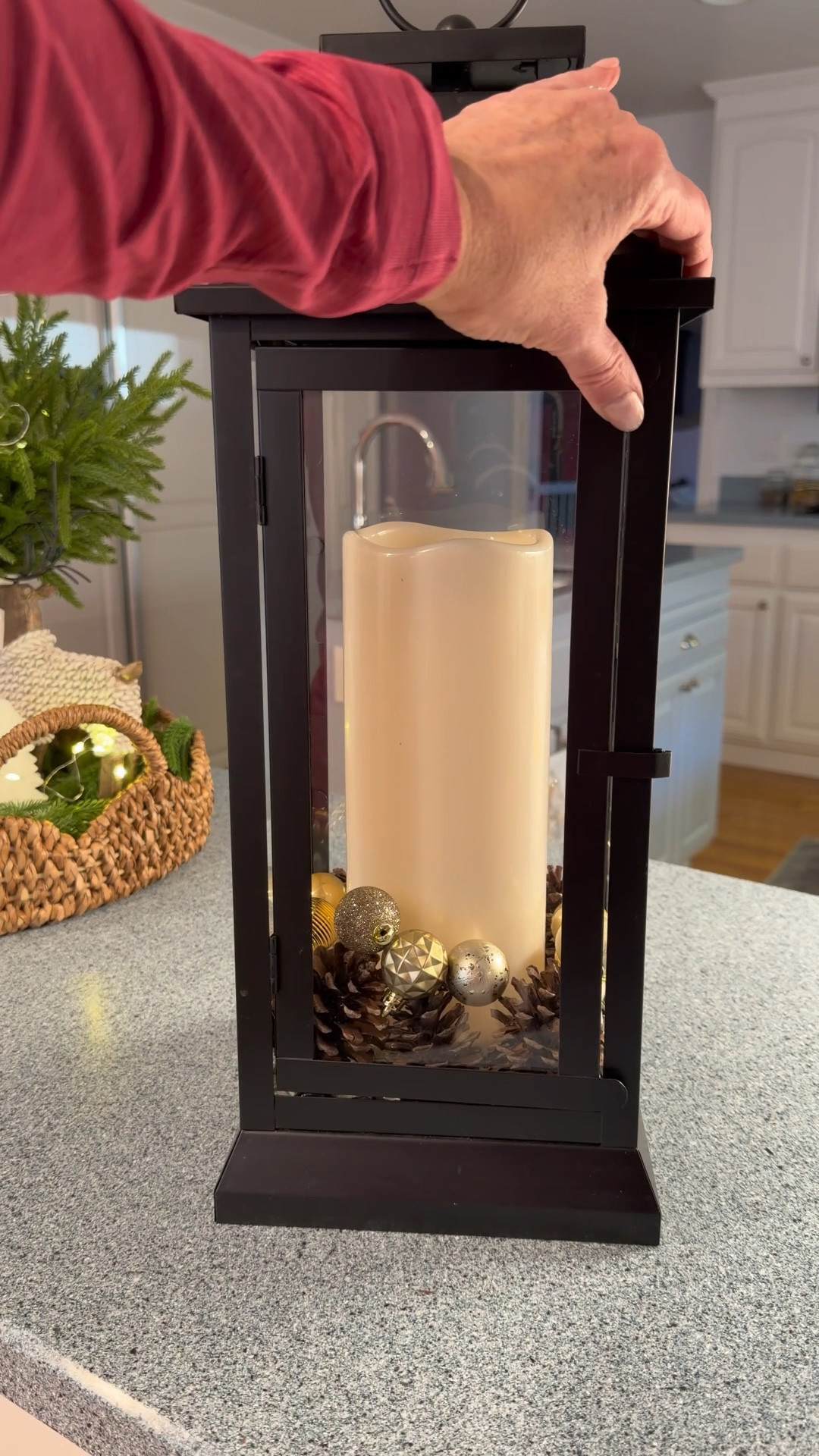 Giving my lantern a holiday makeover 🎄✨
 I reused my weather-proof candle and added ornaments, pinecones, and wired ribbon for a festive look—all super affordable.

I linked lanterns, ornaments, and ribbon options! 

🏠 Follow for more real-life holiday décor, home finds and organizing ideas for a home that’s pretty, not perfect!

#LTKHoliday #LTKHome #LTKSeasonal