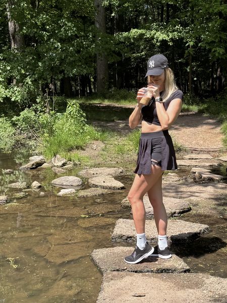 Hiking day - featuring viral Taylor Swift skort

halara • mini black skort • black top • black hat • hiking outfit • wood look • activewear • athleisure wear • pleated skirt 

#LTKFindsUnder50 #LTKStyleTip #LTKActive