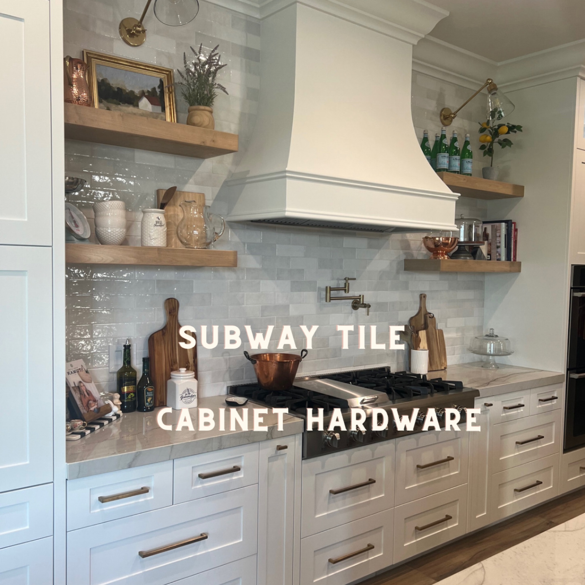 We love this beautiful and versatile tile we used on our kitchen backsplash. These cabinet knobs and handles are the perfect color and style 

#LTKhome