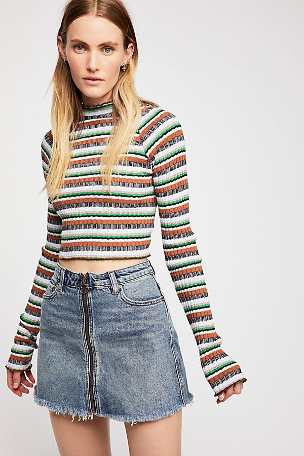 Zip It Up Mini Skirt by Free People Denim | Free People (Global - UK&FR Excluded)