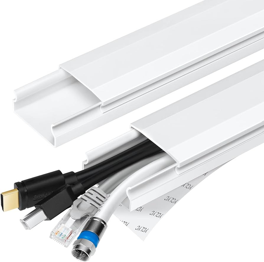 TV Cable Hider - 62.8in PVC Cord Hider Cable Management Wall, Paintable Cable Concealer for Wall ... | Amazon (US)